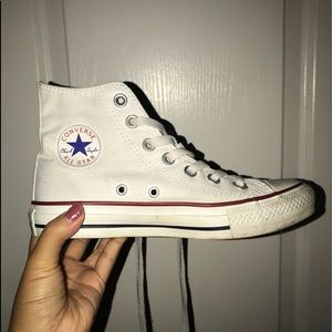 White Converse Hightops